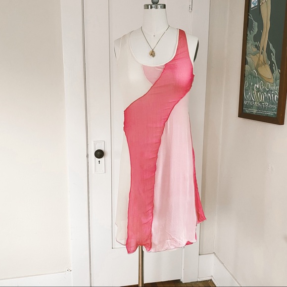 VINTAGE ARMANI delicate silk mini dress - Picture 2 of 5